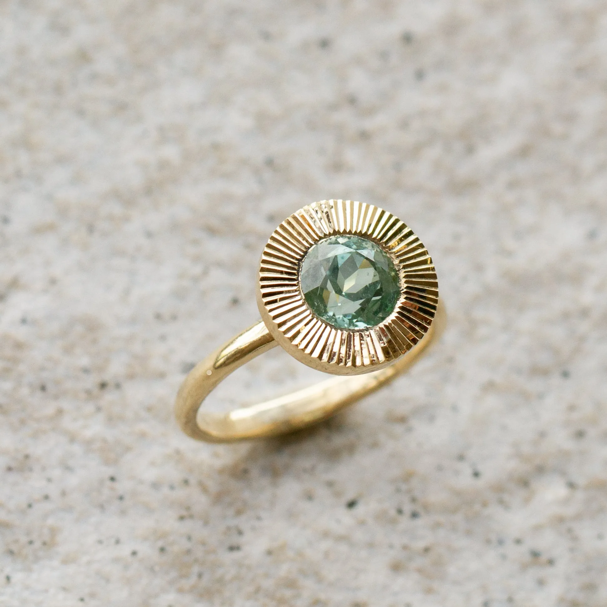 Light Green Tourmaline Aurora Cocktail Ring