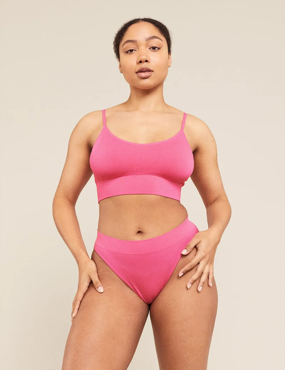 LYOLYTE® Ribbed Low Back Bra - McGrath Pink