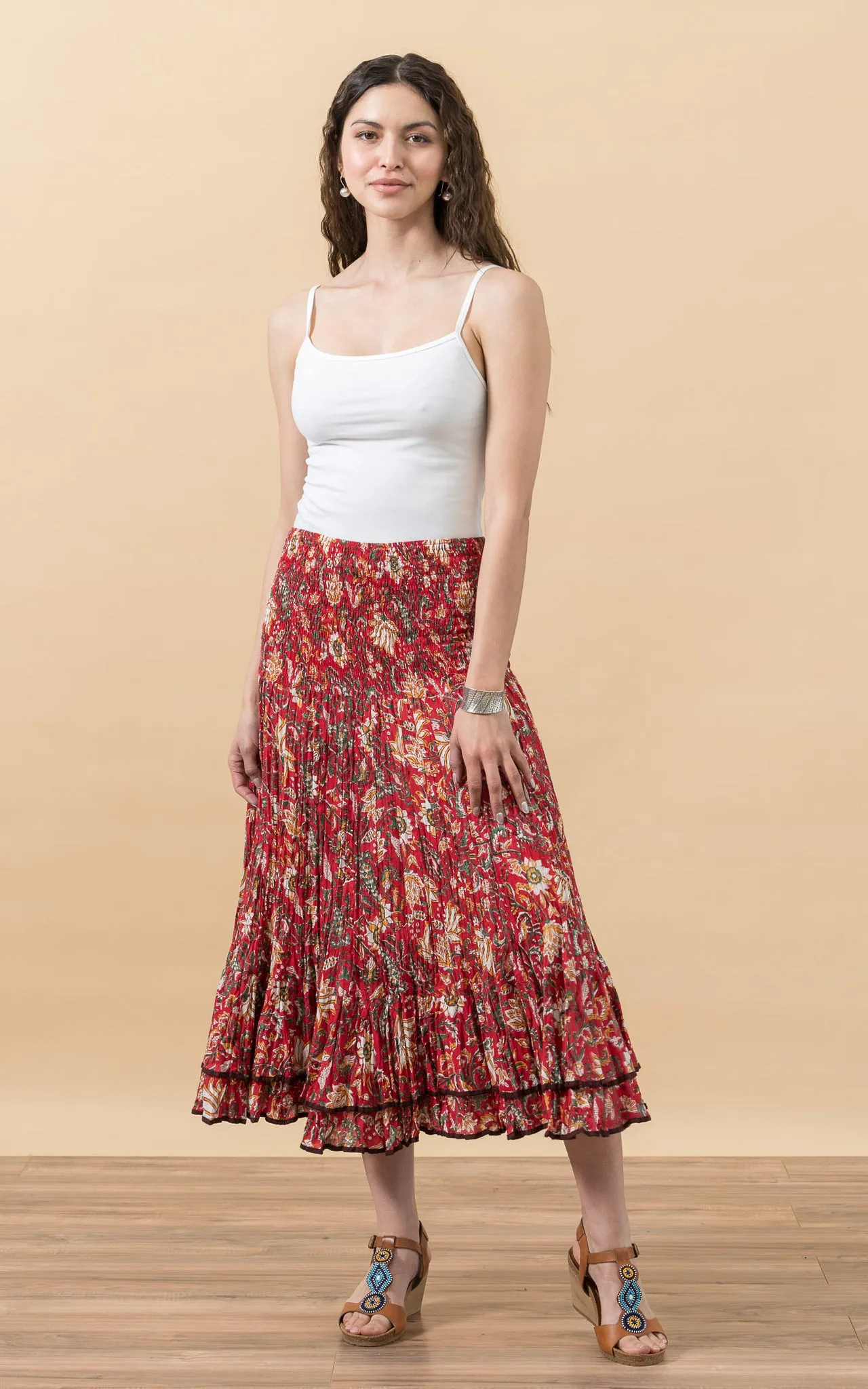 Macarena Skirt, Short, Masala Bloom