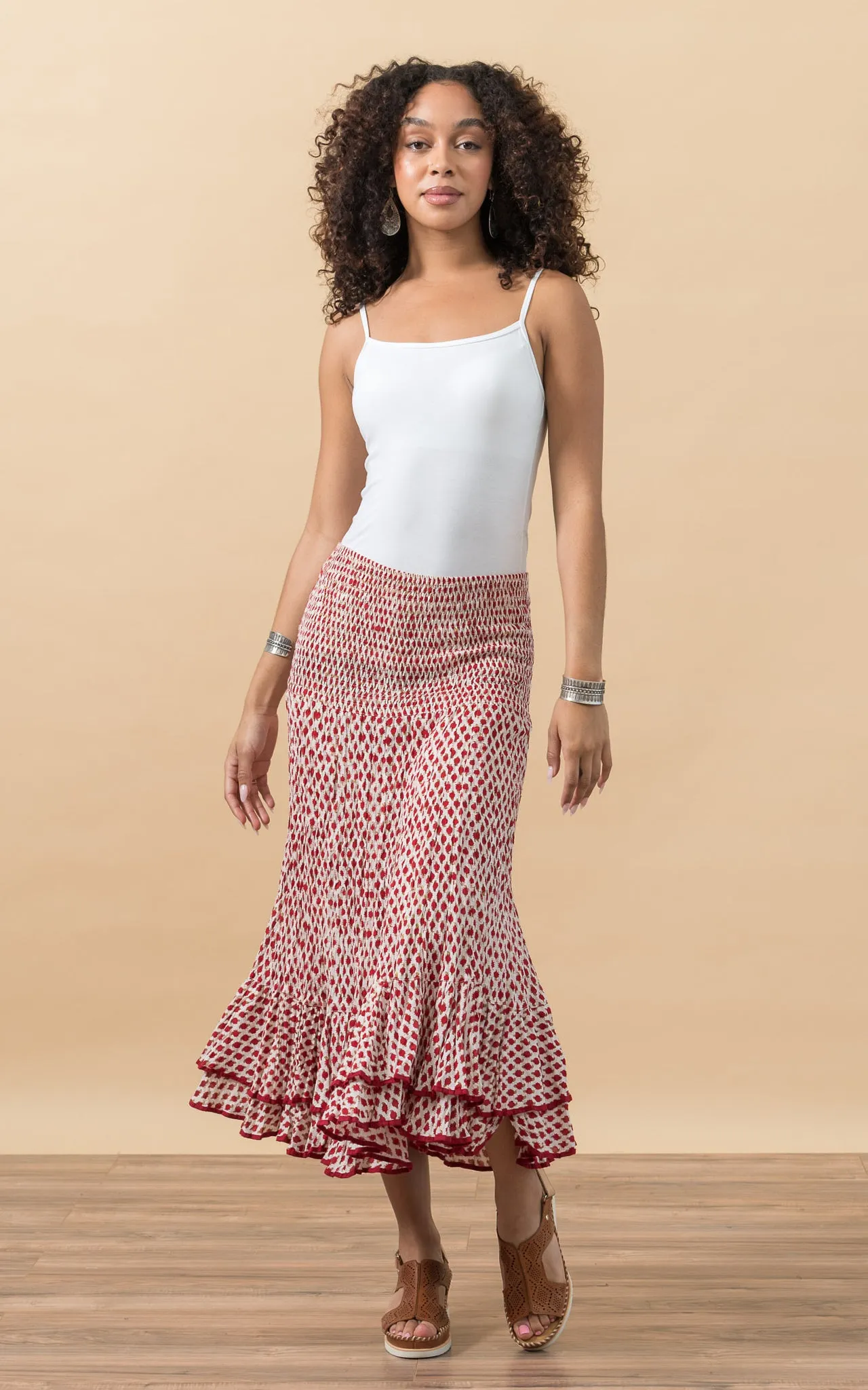 Macarena Skirt, Short, Rossa Calico