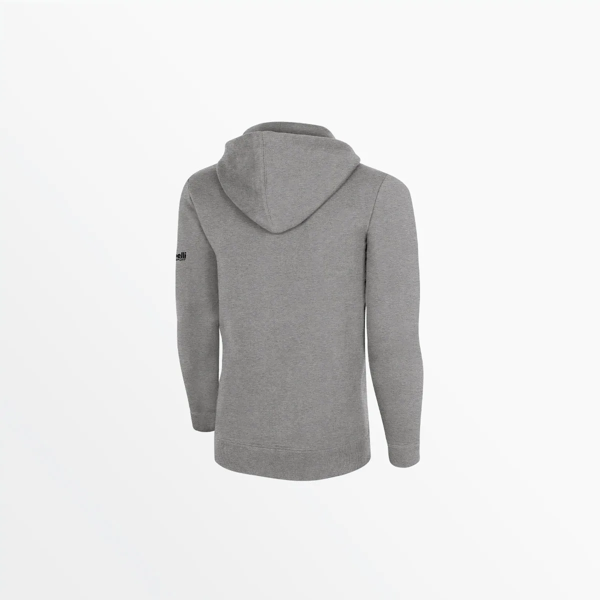 MEN'S BASIC FLEECE PULLOVER HOODIE WITH SLEEVE LOGO