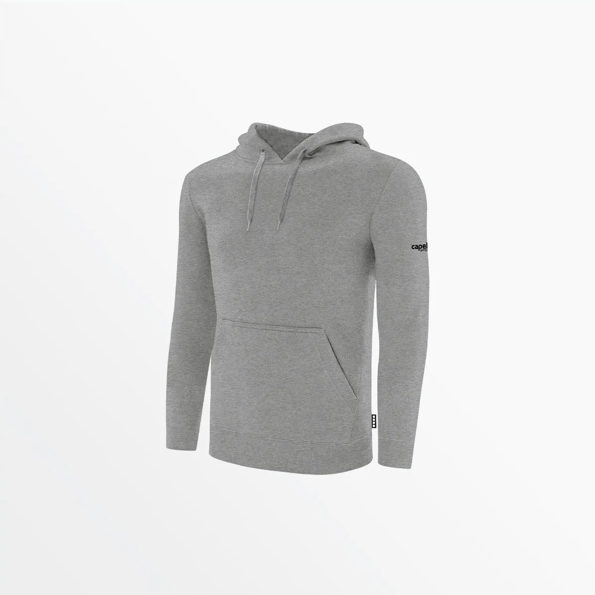 MEN'S BASIC FLEECE PULLOVER HOODIE WITH SLEEVE LOGO