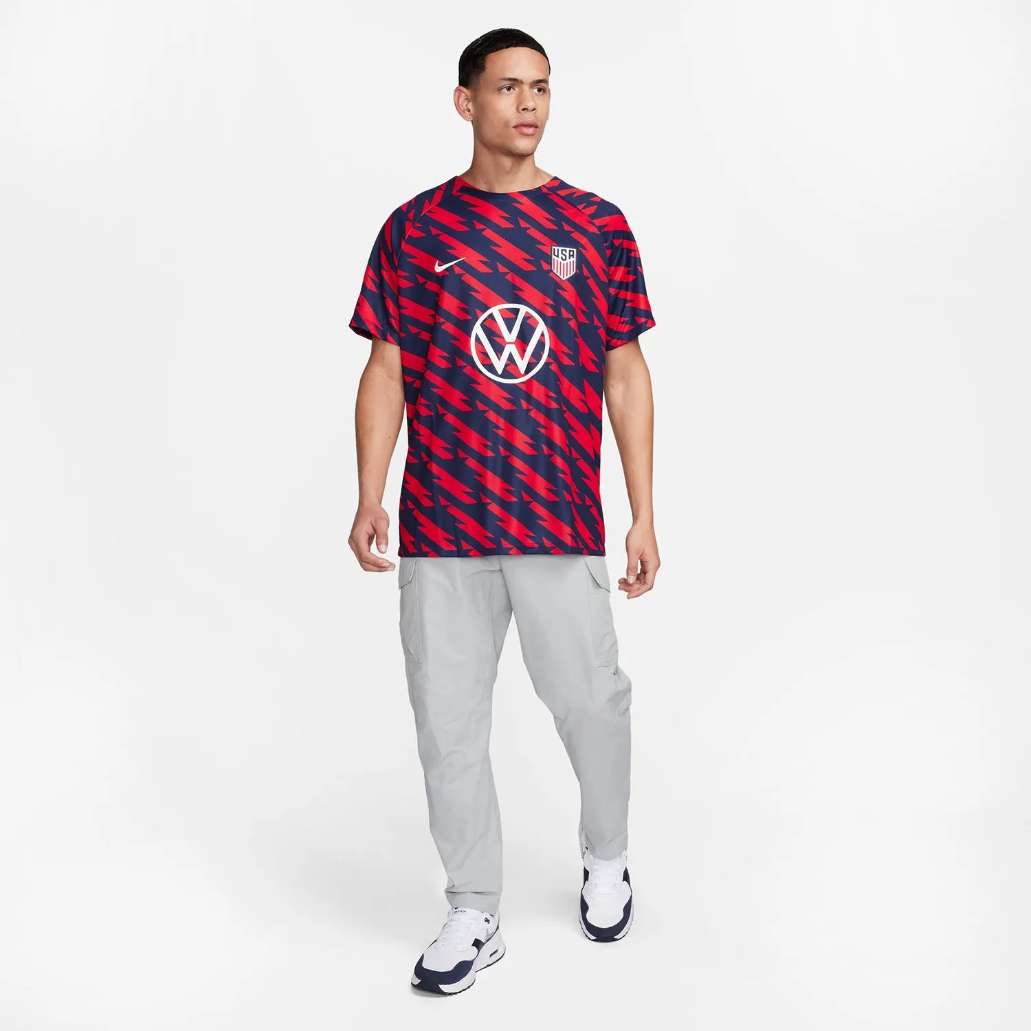 Men's Nike USMNT 2023 VW Pre-Match Red Top