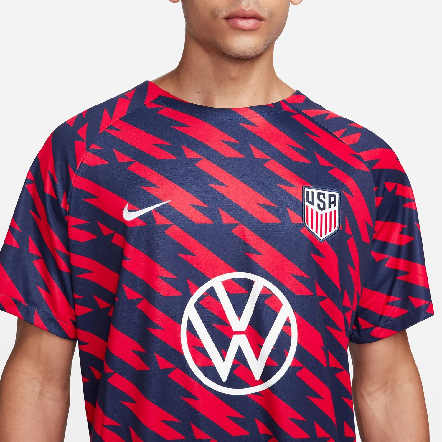 Men's Nike USMNT 2023 VW Pre-Match Red Top