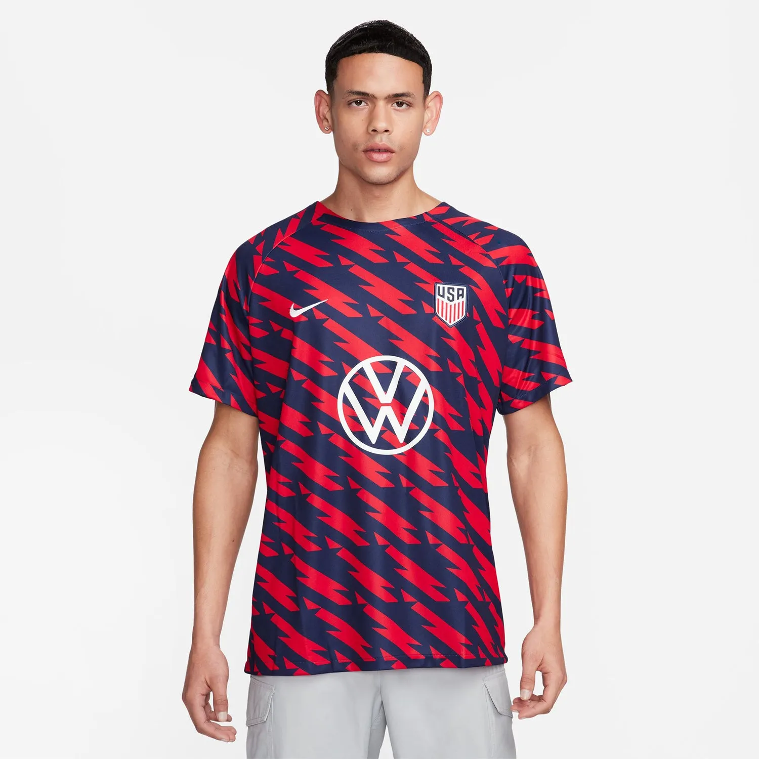 Men's Nike USMNT 2023 VW Pre-Match Red Top