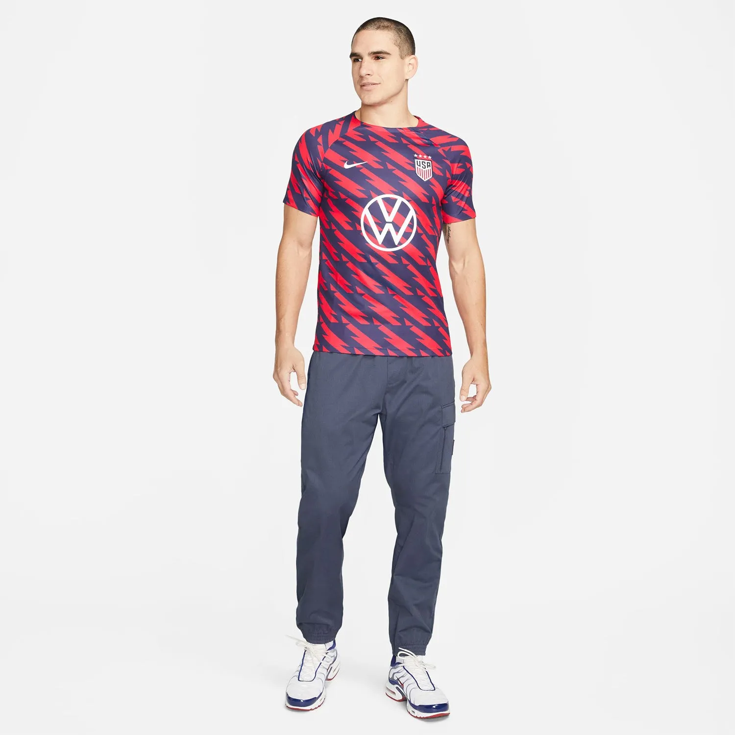 Men's Nike USWNT 2023 VW Pre-Match Red Top