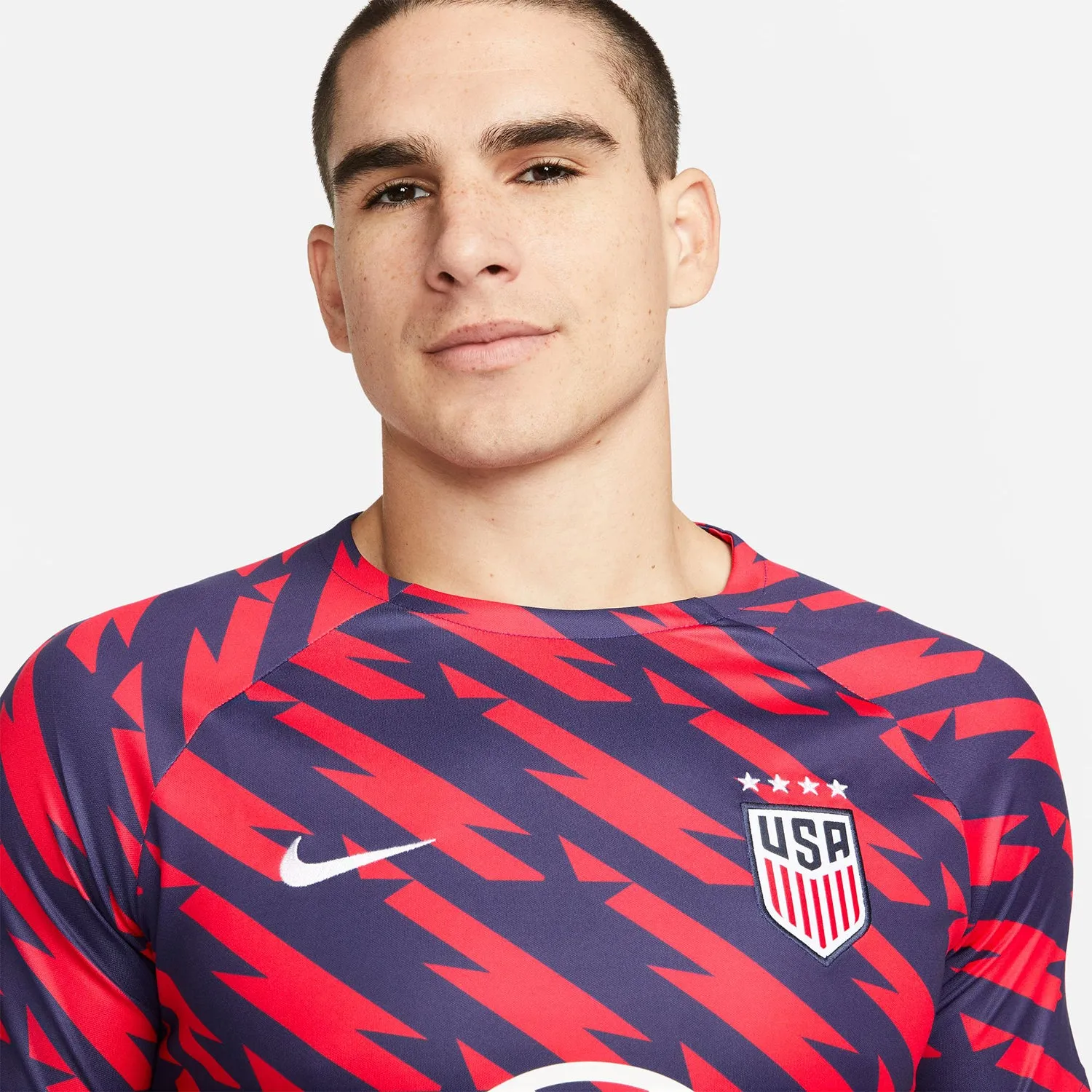 Men's Nike USWNT 2023 VW Pre-Match Red Top