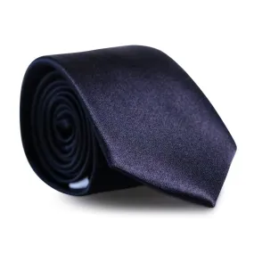 Midnight Black Skinny Silk Neck Tie