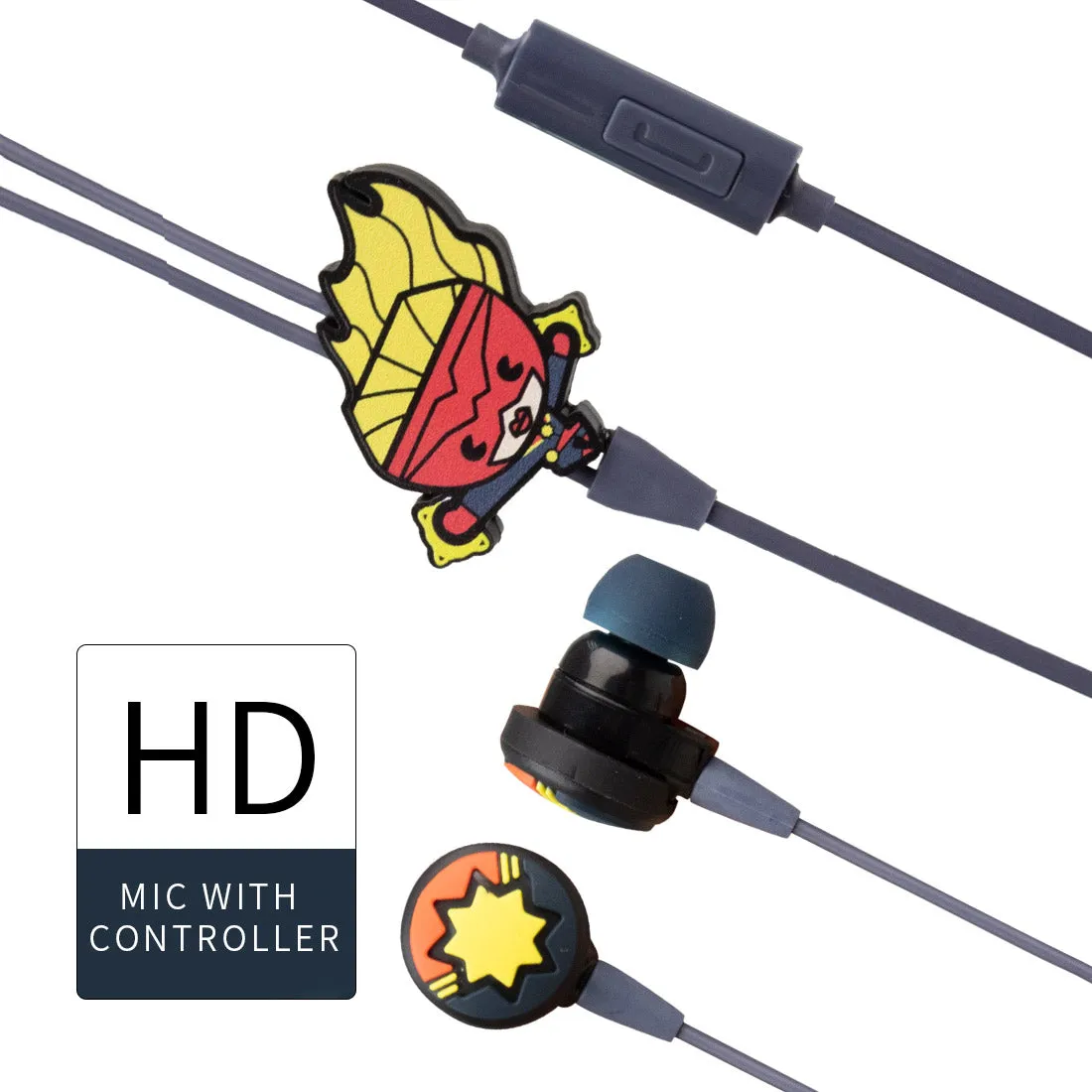 MINISO x Marvel - Cute Cartoon Silicone Earbuds with Mic