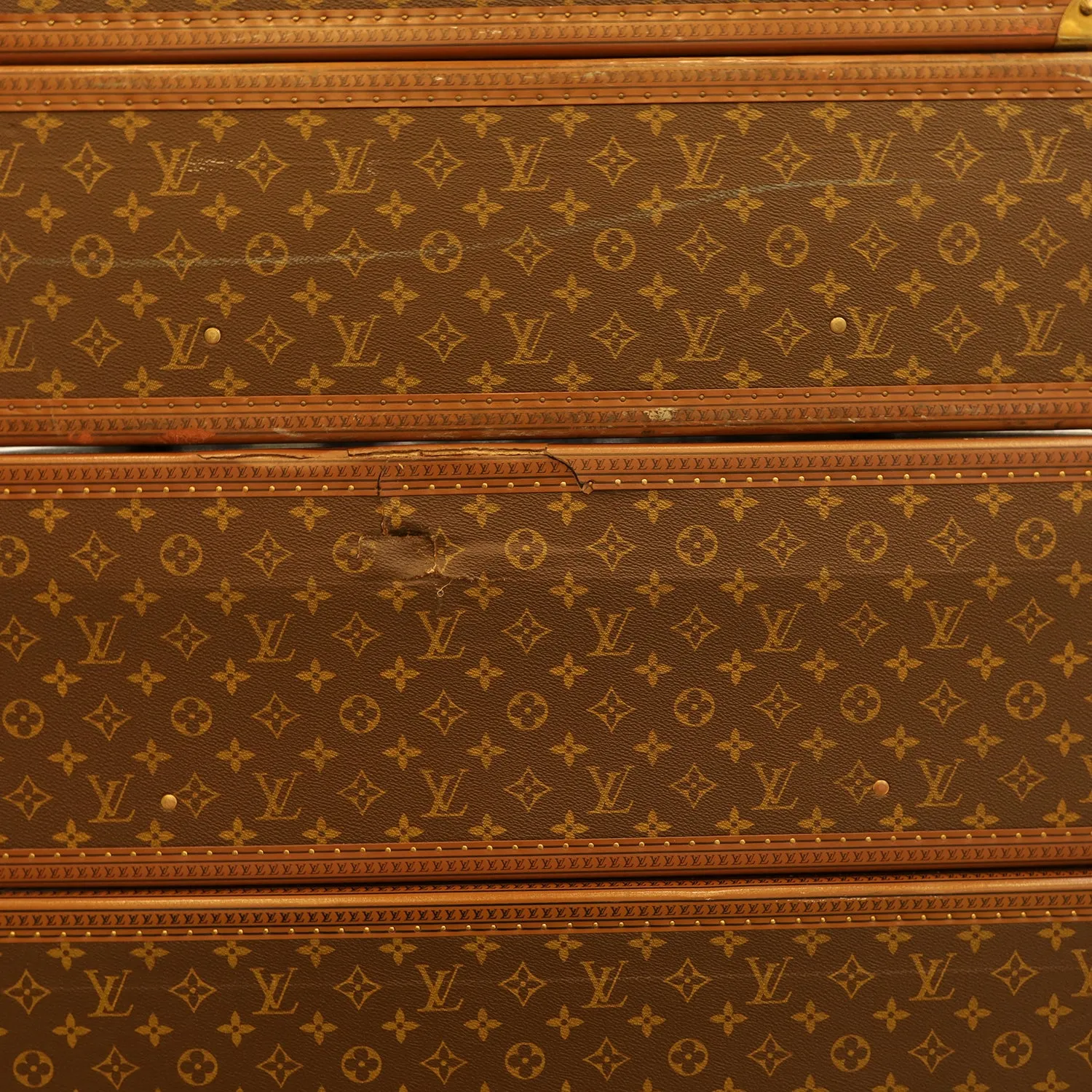 Monogram Alzer 11 Piece Stacking Hard Case Trunk Set (Authentic Pre-owned)