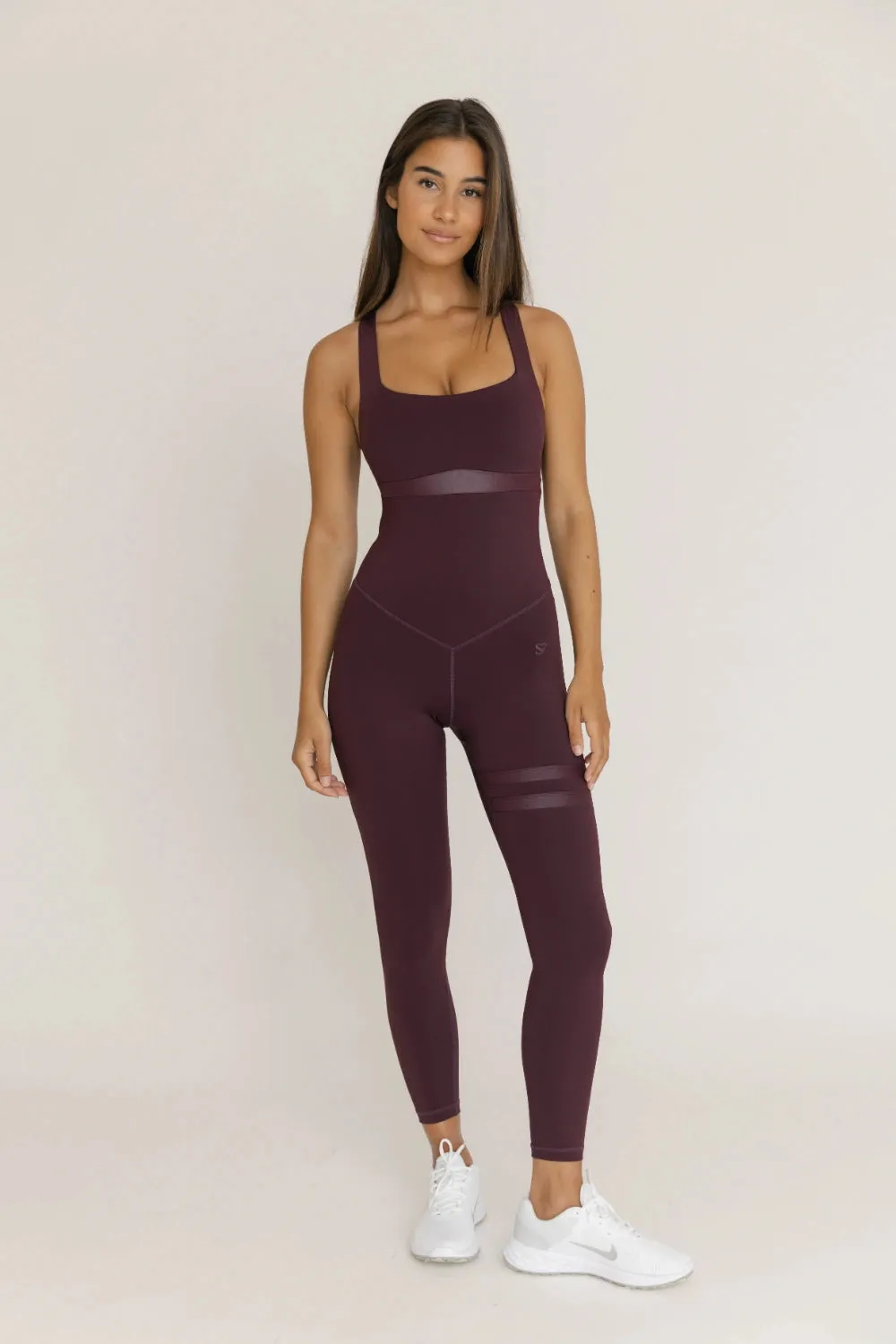 Nicole Burgundy Purple Jumpsuit