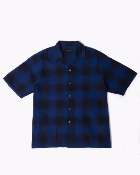 Ombre SS Shirt - Navy Plaid