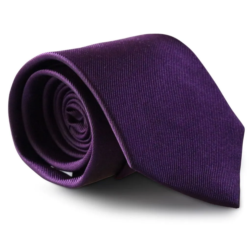 Plum Purple Skinny Silk Neck Tie