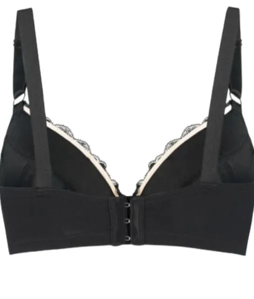 Plunge Style Latex-Free Bra in Organic Cotton and Silk - Debbie