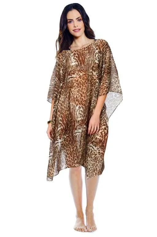 Printed Chiffon Caftan Topper - FINAL SALE