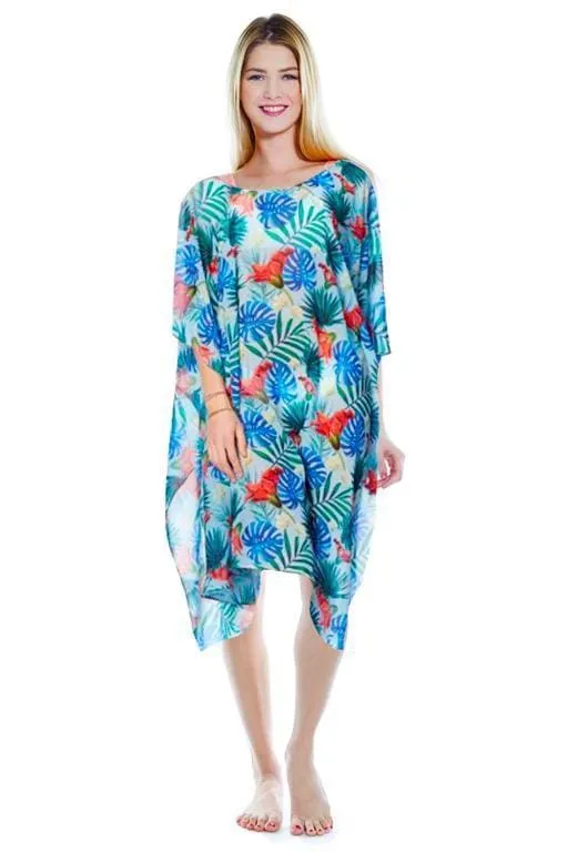 Printed Chiffon Caftan Topper - FINAL SALE