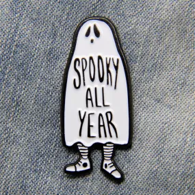 "Spooky All Year" Ghost Enamel Pin