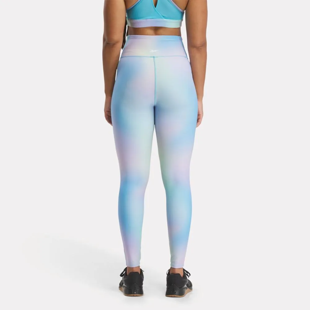 Reebok Apparel Women Lux Bold High-Rise Printed Leggings BOLCYA