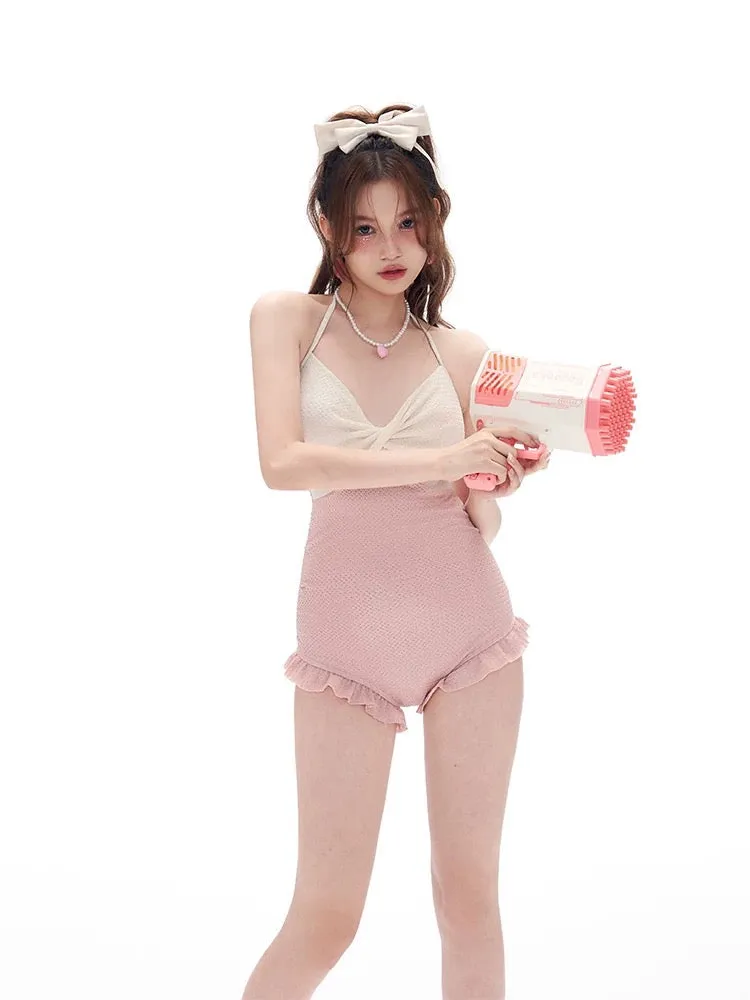 Rosy Vacation Swimsuit & Cardigan