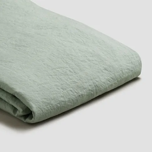 Sage Green 100% Linen Duvet Cover