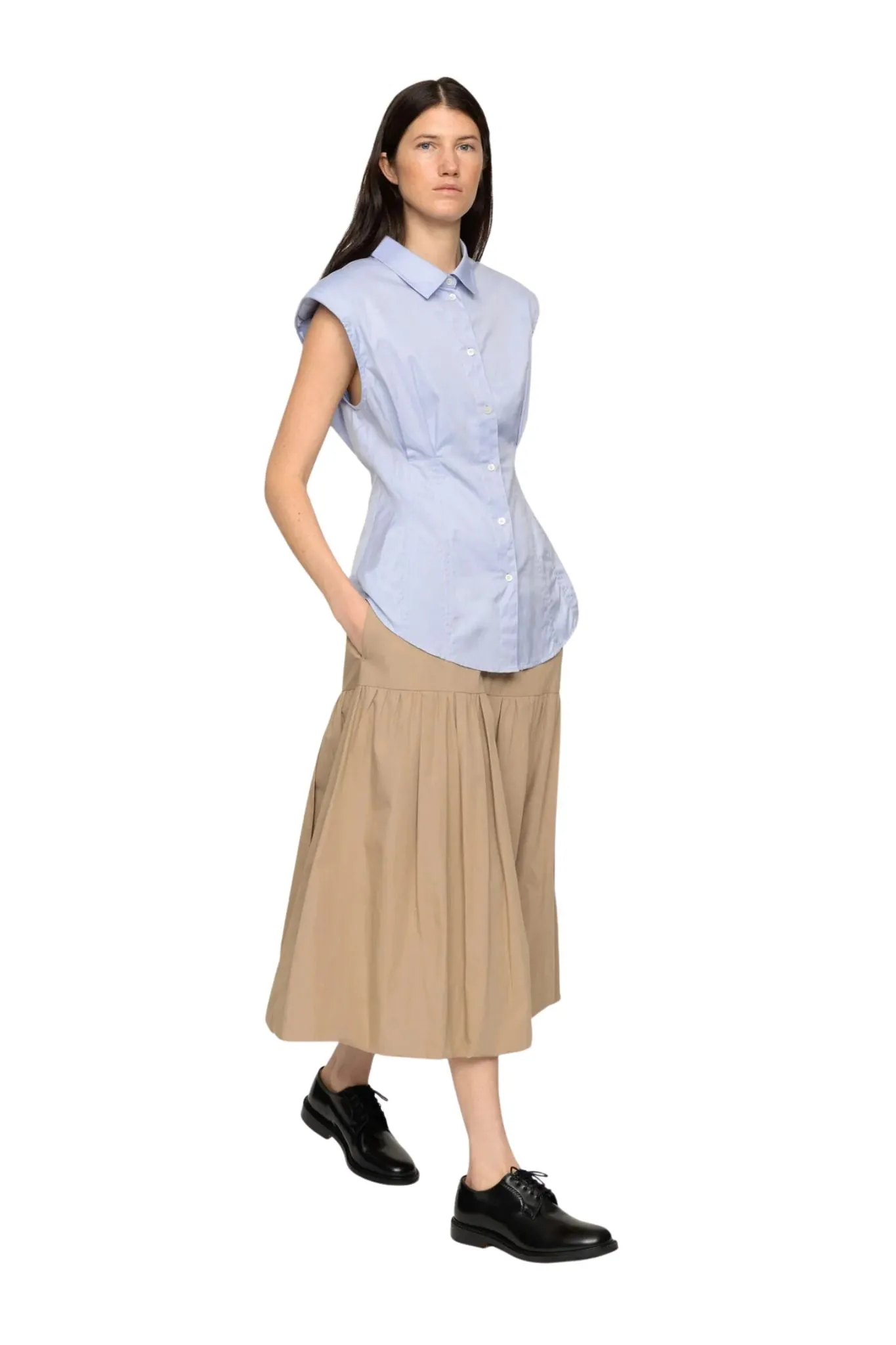 Sea Belle Stone Washed Chino Bubble Skirt