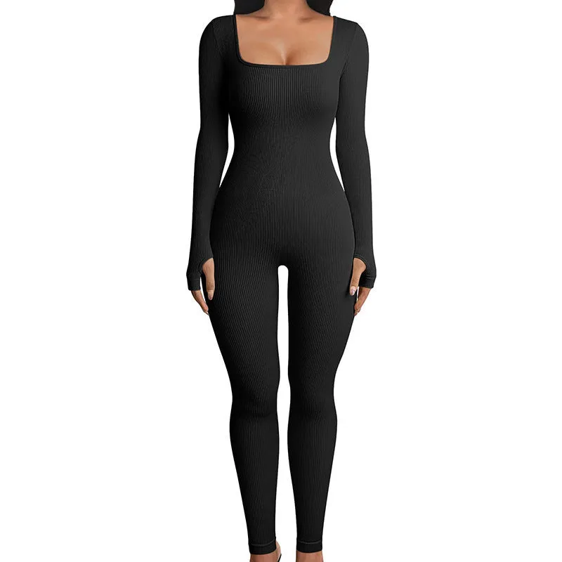 Seamless Jumpsuit Long Sleeve Shapewear Hip Lift Yoga Jumpsuit Sports Jumpsuit Bodysuits