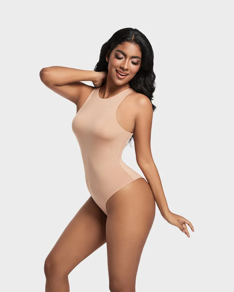 SheCurve®Seamless Sculpt Sleeveless Halter Neck Thong Bodysuit