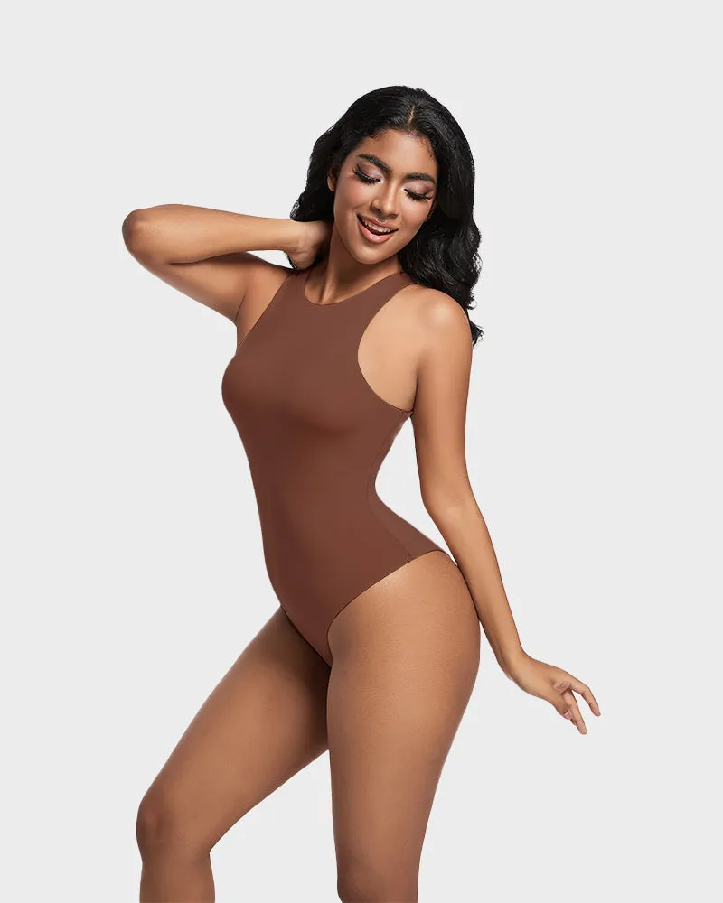 SheCurve®Seamless Sculpt Sleeveless Halter Neck Thong Bodysuit