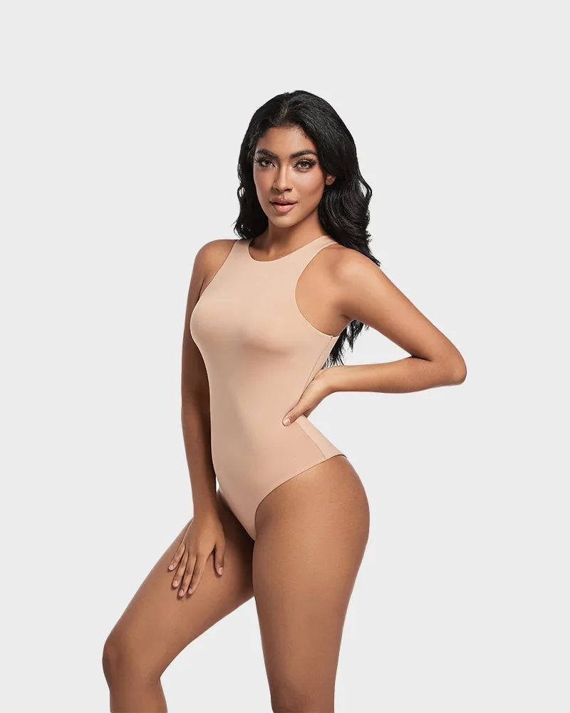 SheCurve®Seamless Sculpt Sleeveless Halter Neck Thong Bodysuit