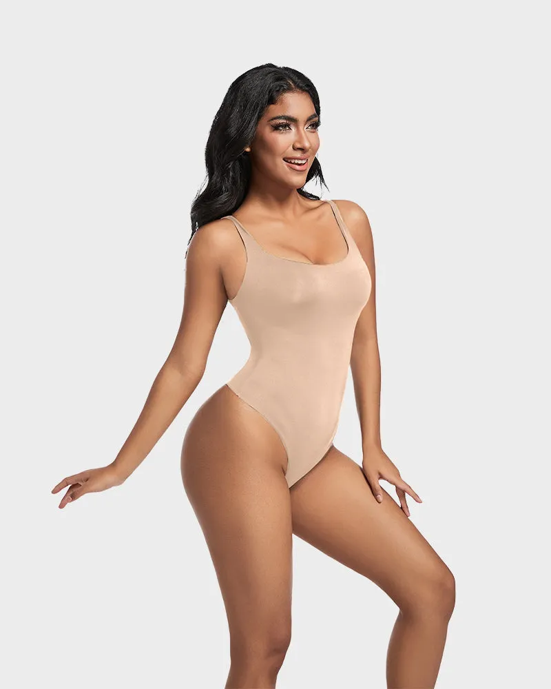 SheCurve®Seamless Sculpt Sleeveless Scoop Neck Thong Bodysuit