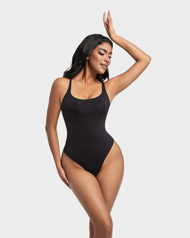 SheCurve®Seamless Sculpt Sleeveless Scoop Neck Thong Bodysuit