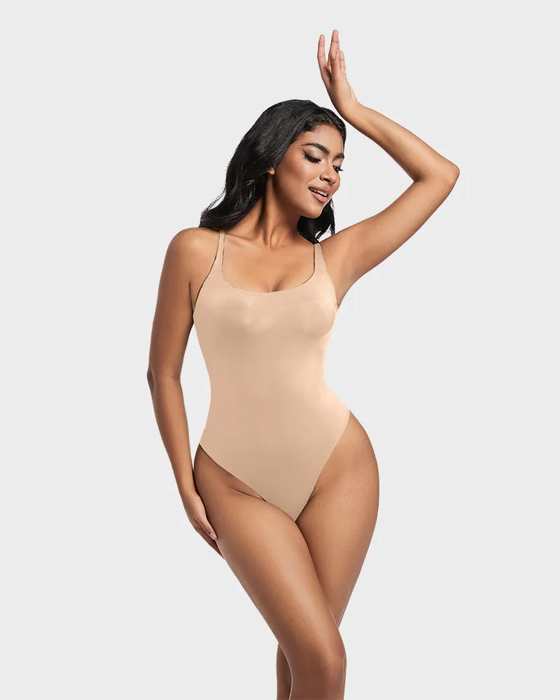 SheCurve®Seamless Sculpt Sleeveless Scoop Neck Thong Bodysuit