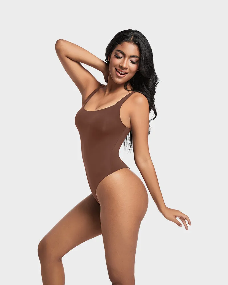 SheCurve®Seamless Sculpt Sleeveless Scoop Neck Thong Bodysuit