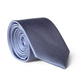 Slate Blue Silk Skinny Neck Tie