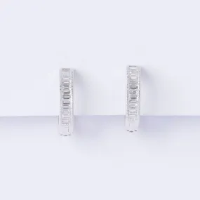 Small Baguette Hoop Earrings