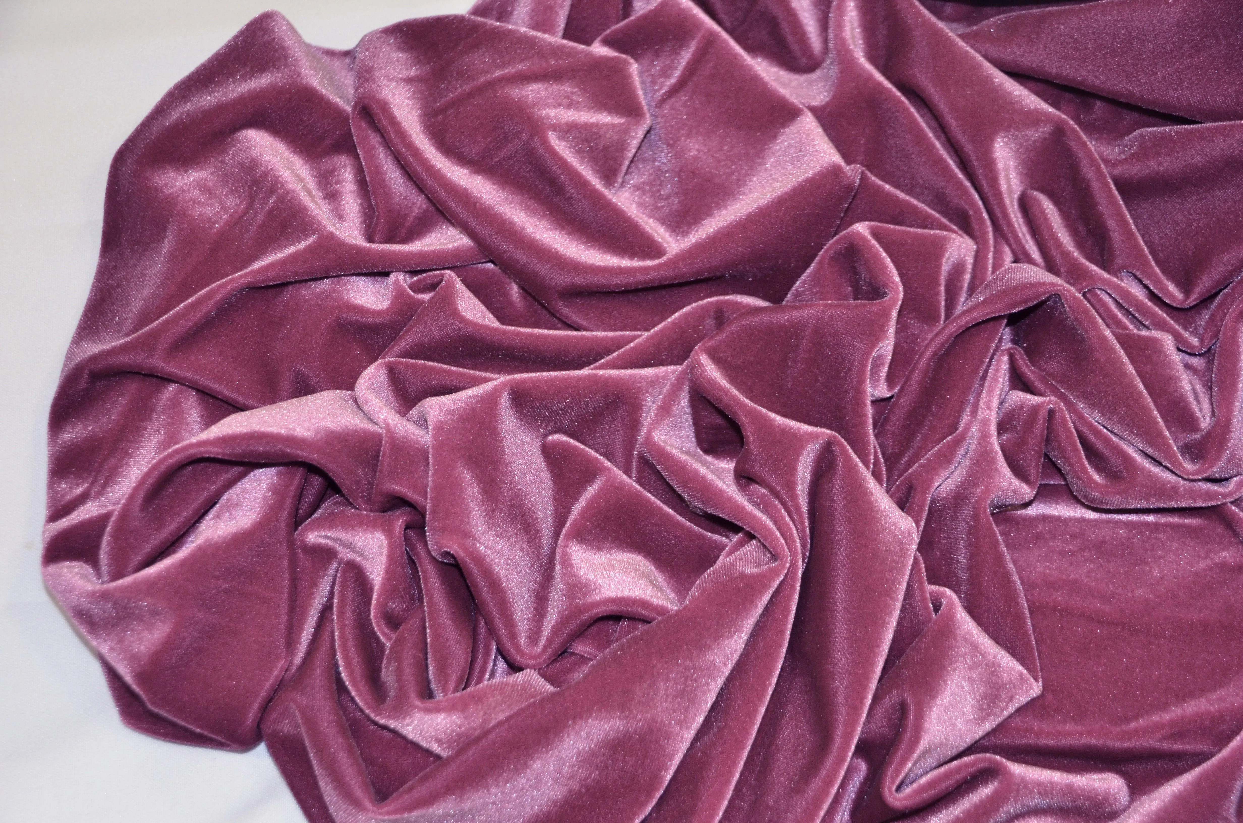 Soft and Plush Stretch Velvet Fabric | Stretch Velvet Spandex | Sample Swatch