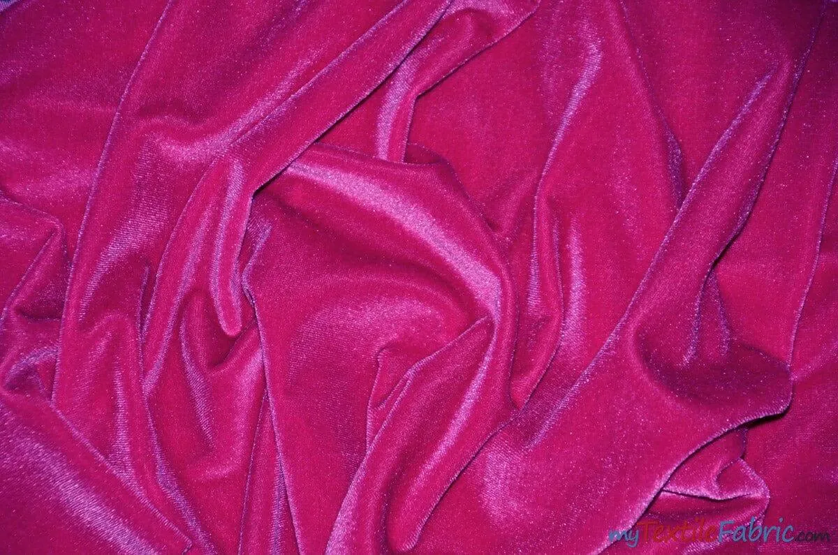 Soft and Plush Stretch Velvet Fabric | Stretch Velvet Spandex | Sample Swatch