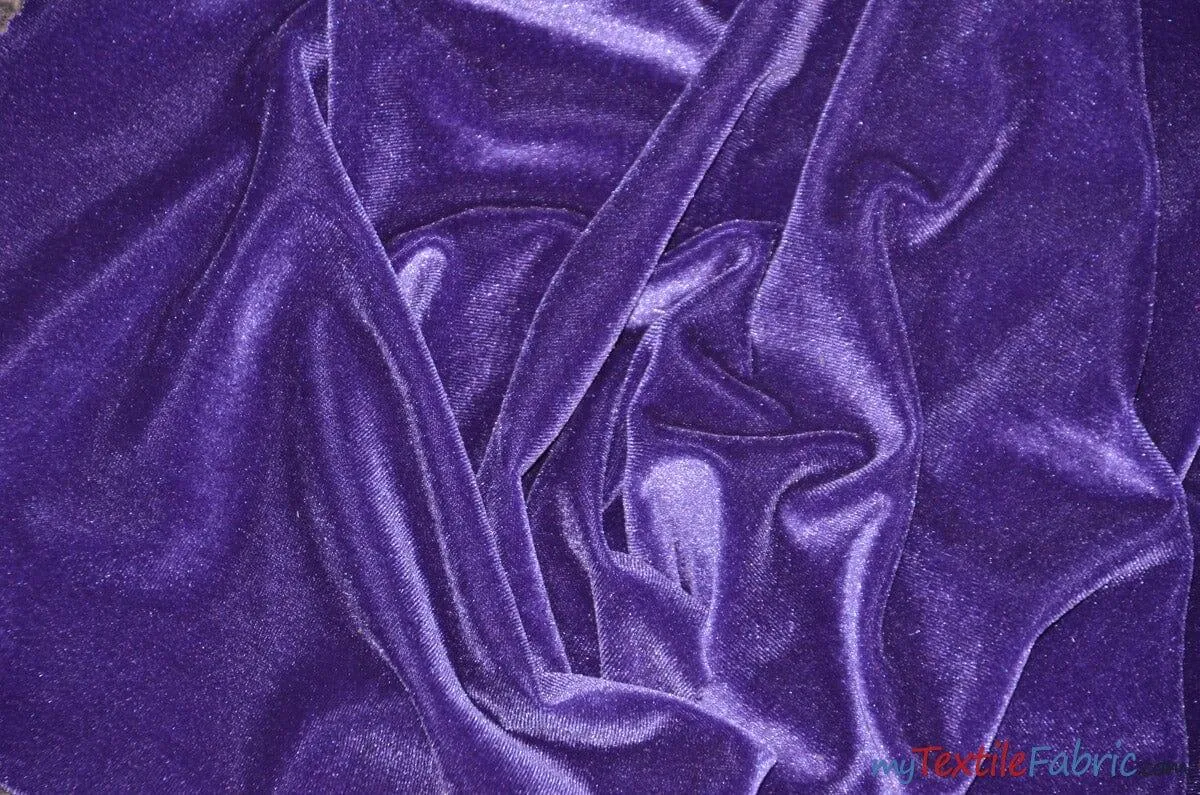 Soft and Plush Stretch Velvet Fabric | Stretch Velvet Spandex | Sample Swatch