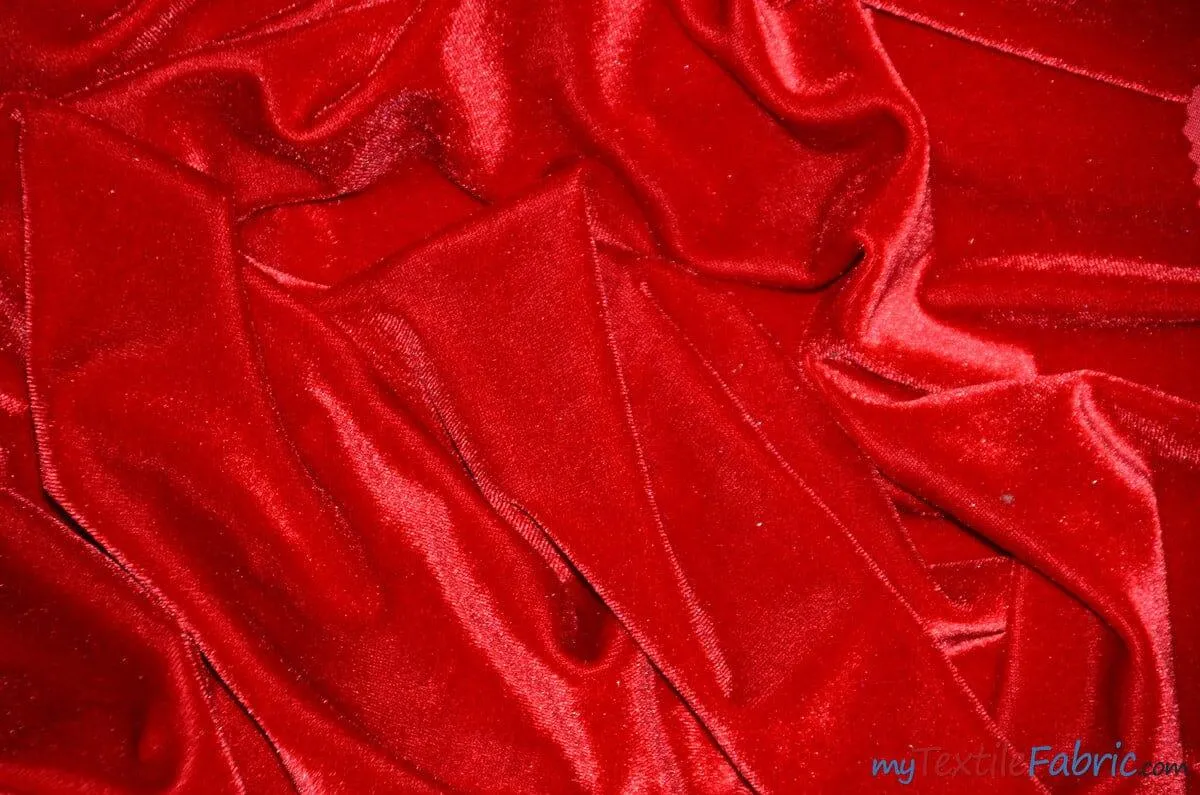 Soft and Plush Stretch Velvet Fabric | Stretch Velvet Spandex | Sample Swatch