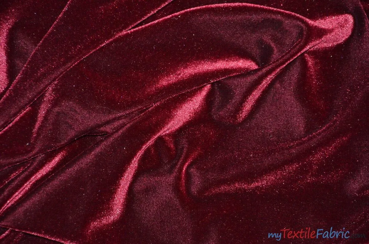 Soft and Plush Stretch Velvet Fabric | Stretch Velvet Spandex | Sample Swatch