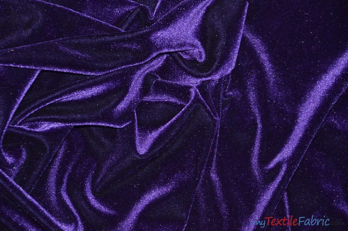 Soft and Plush Stretch Velvet Fabric | Stretch Velvet Spandex | Sample Swatch