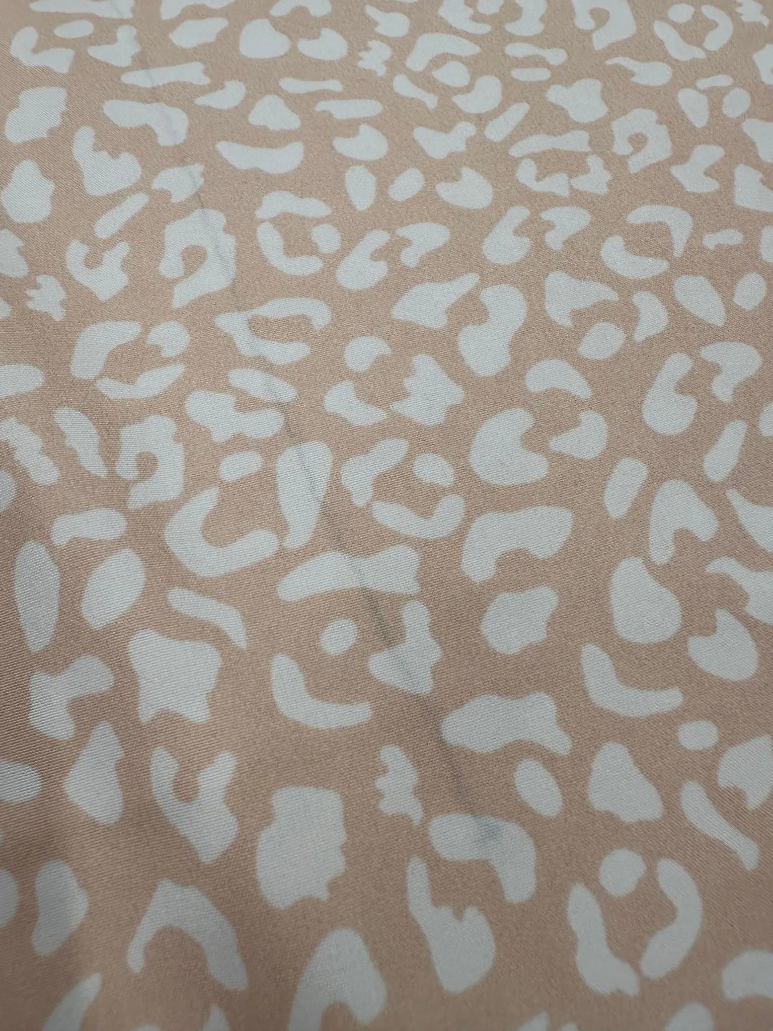 Stretch Woven - Blush Leopard - 52" Pre-Cut