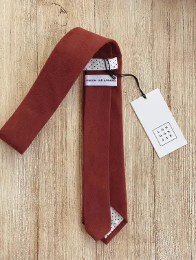 Terracotta Cotton Linen Neck Tie