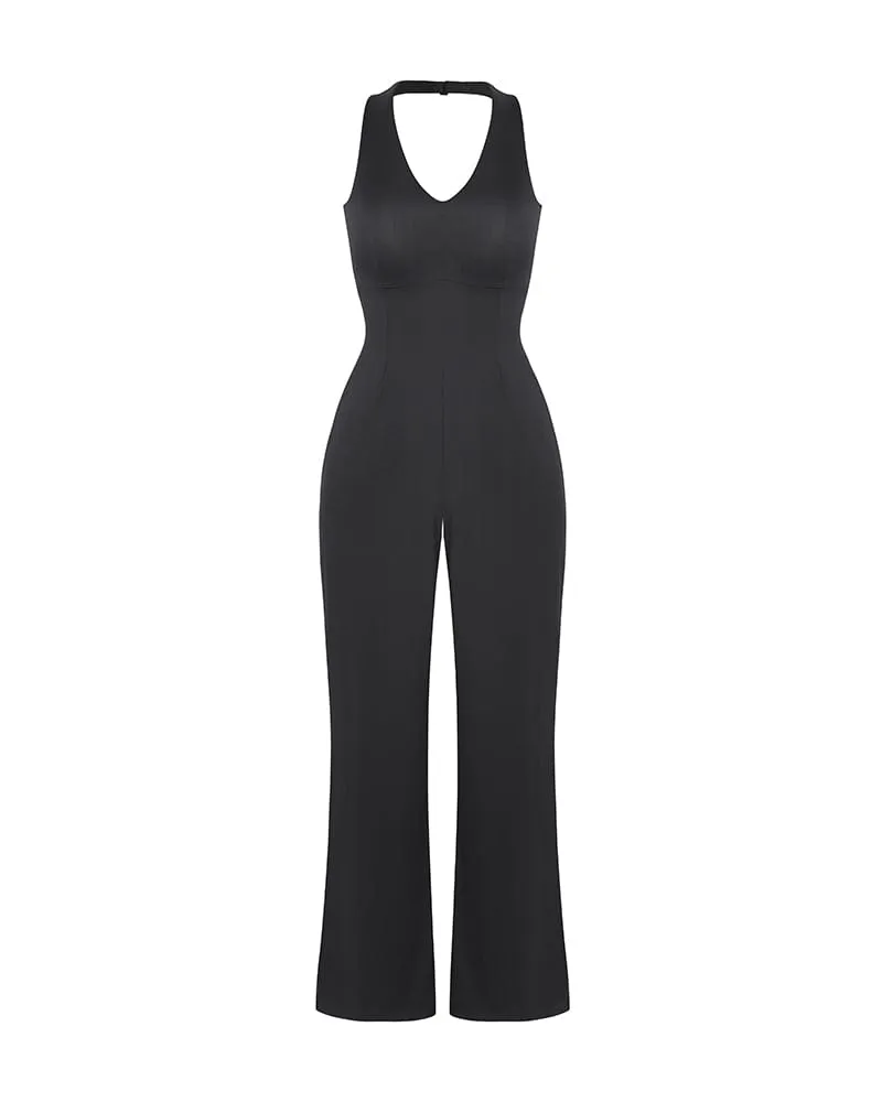 Ultra Sleek Halter Neck Shaping Jumpsuit