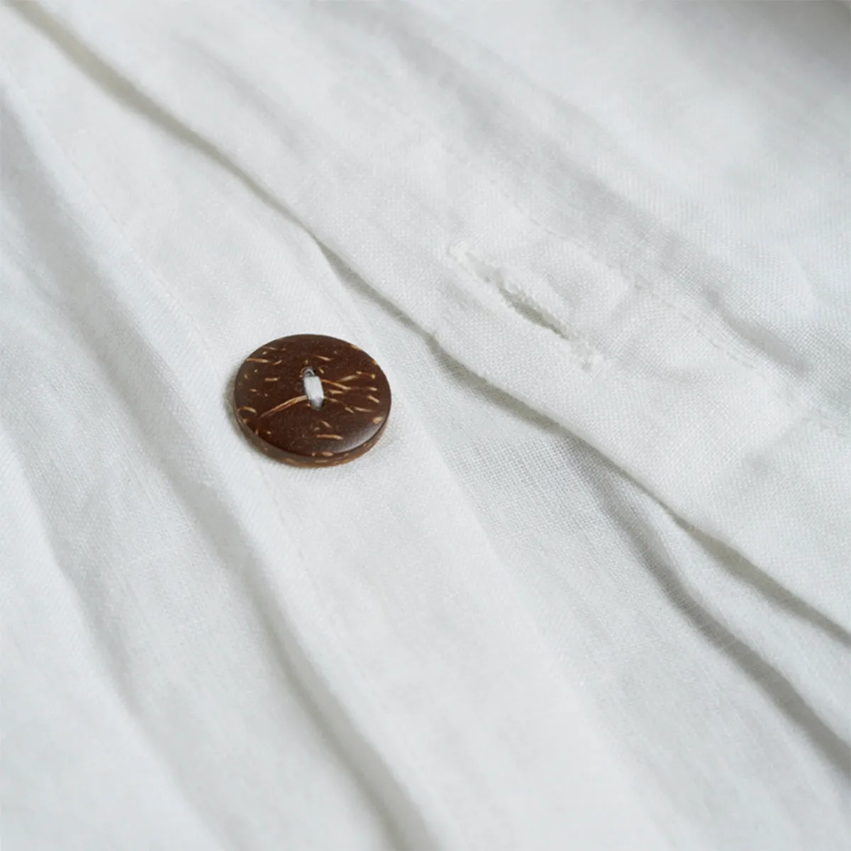 White Linen Blend Duvet Cover