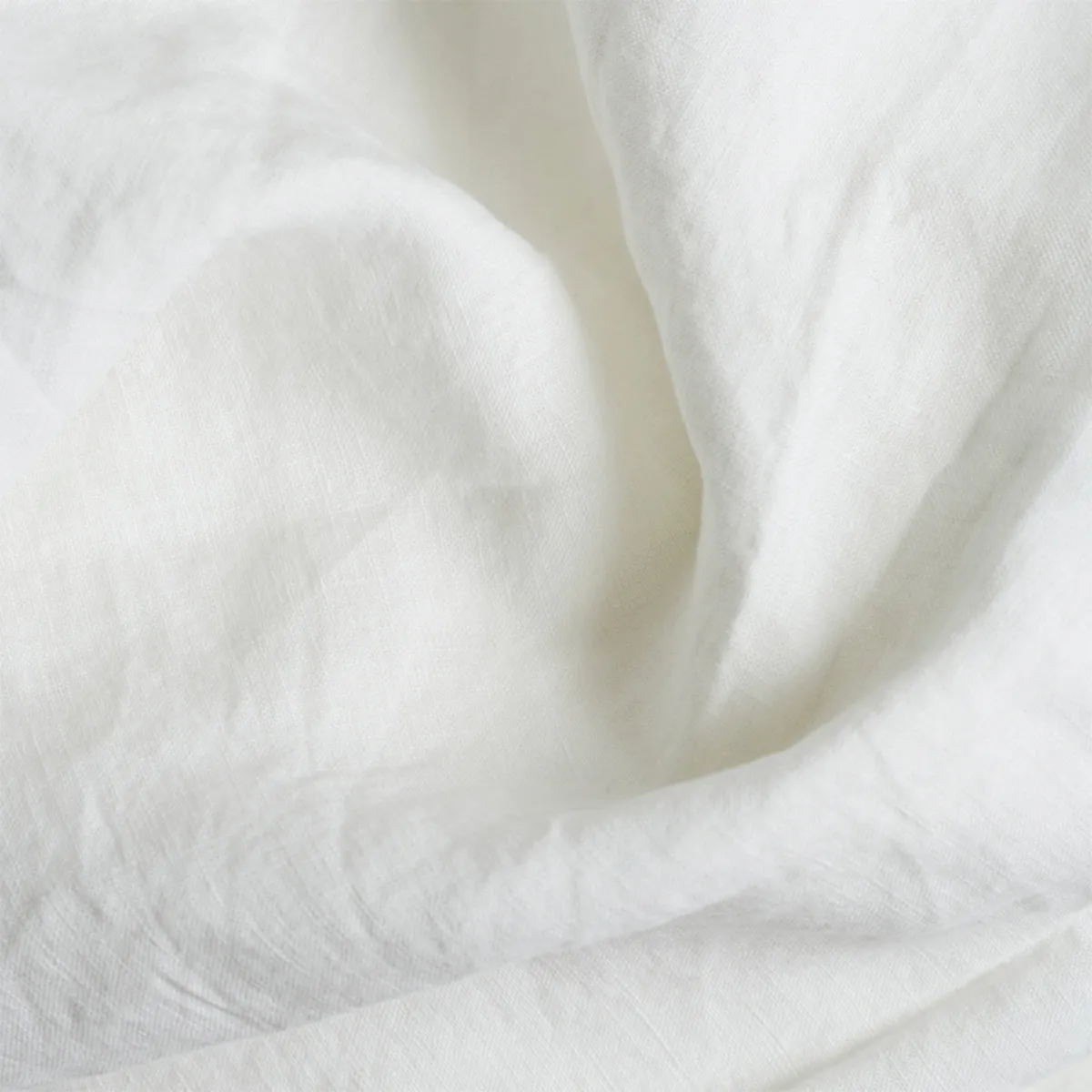 White Linen Blend Fitted Sheet