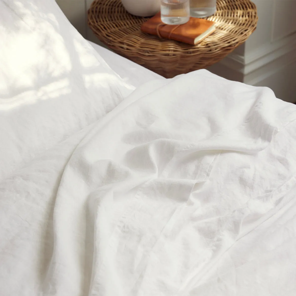 White Linen Blend Flat Sheet