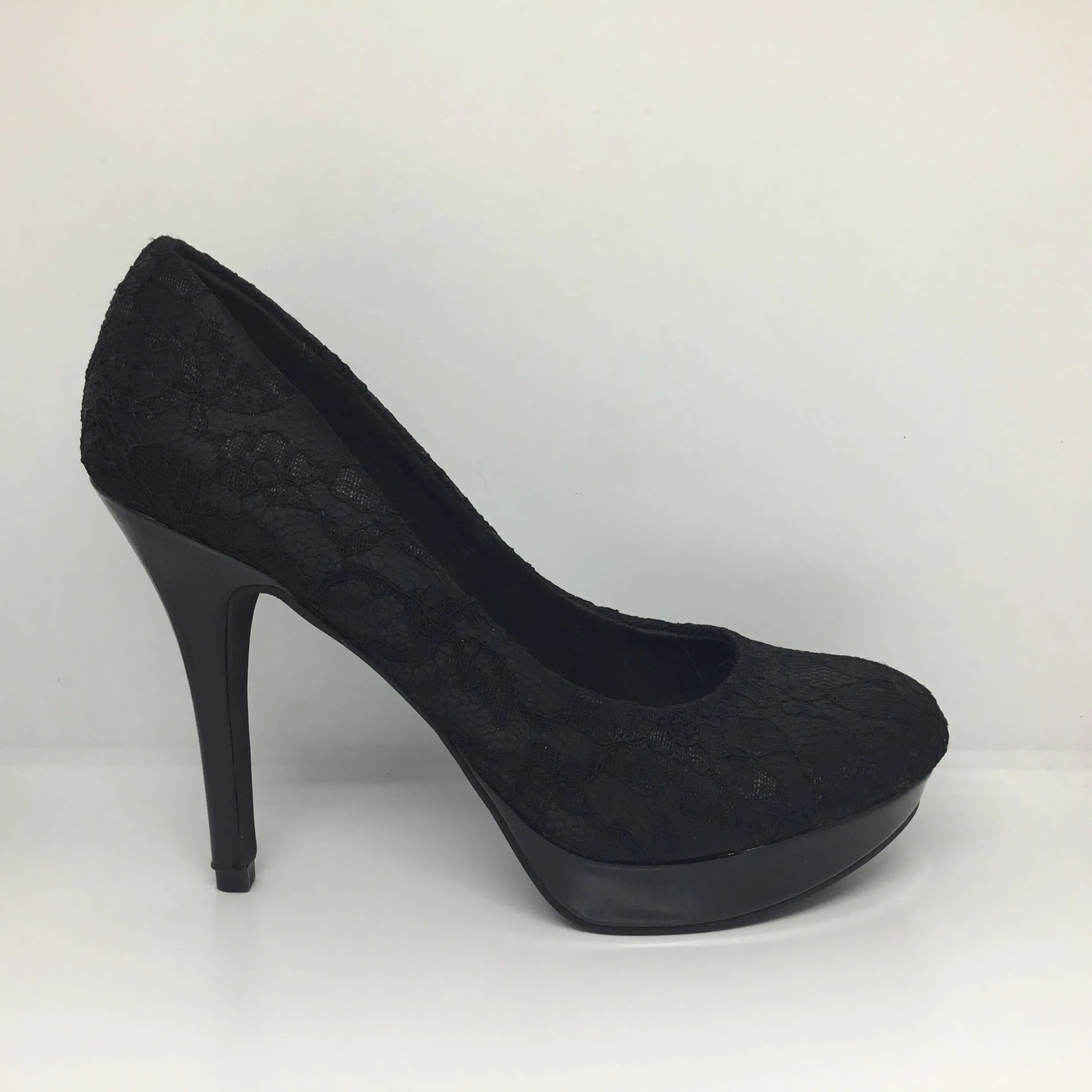 Wild Rose Miranda Black Lace Heel