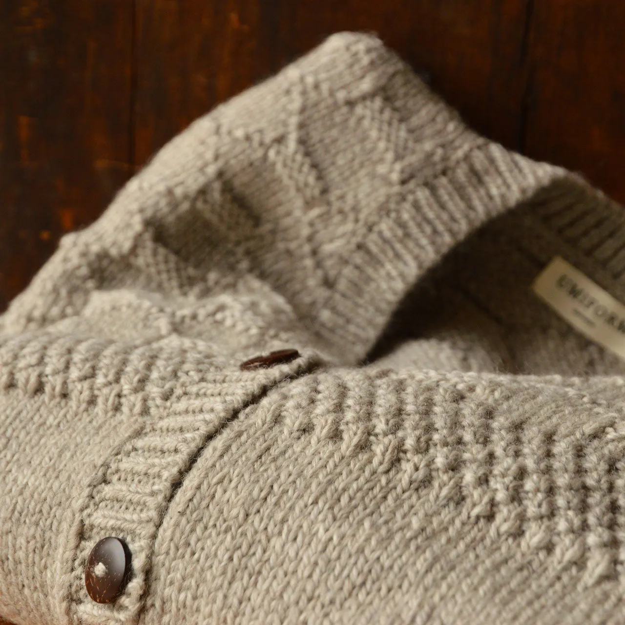 Women's Gansey Cardi - 100% Chunky Highland Wool (S-L)