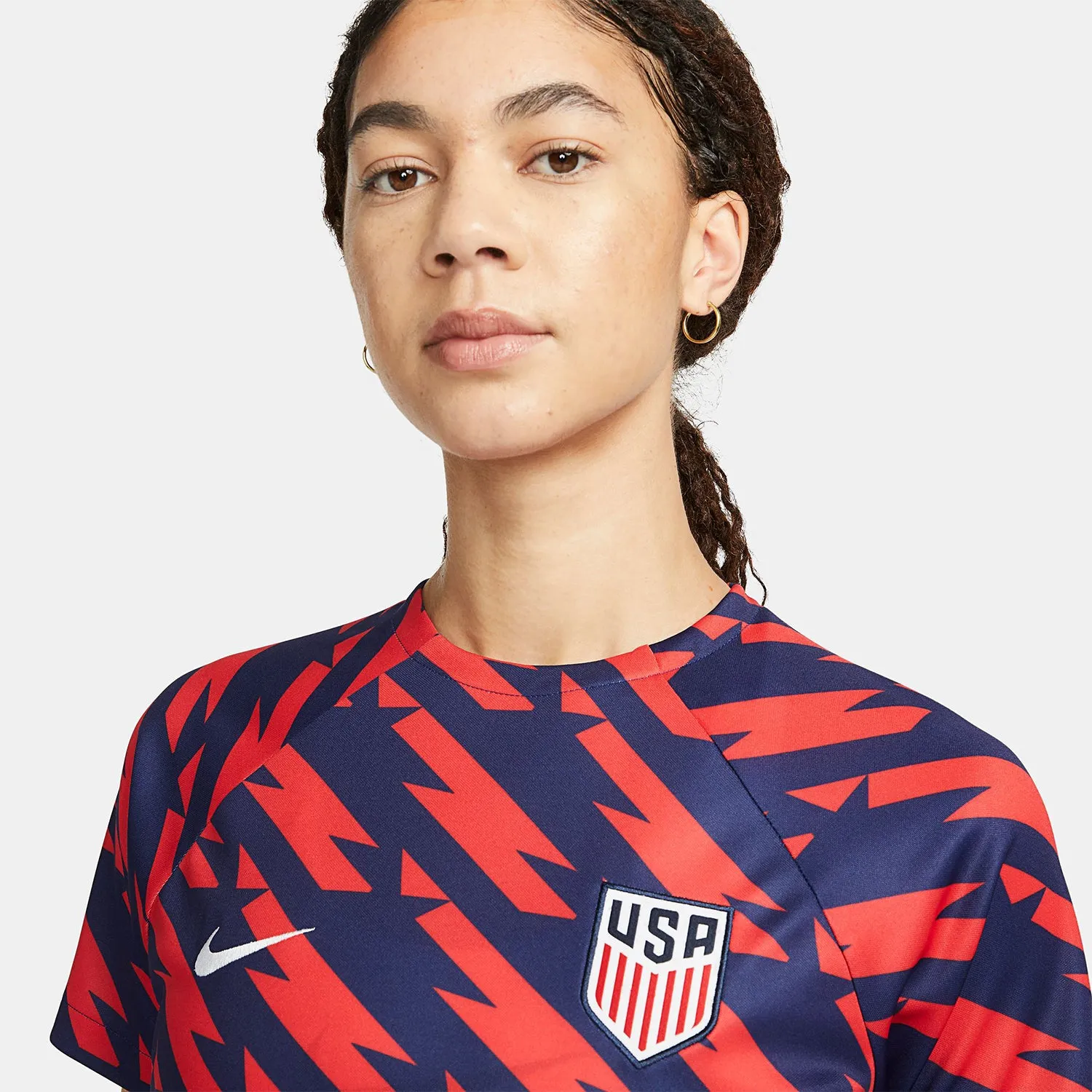 Women's Nike USMNT 2023 VW Pre-Match Red Top